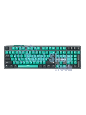 Клавиатура Raskat KM004 проводная, USB Type-A, зелёный/серый