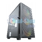 Компьютерный корпус ACD Citadel 104 ATX, черный, USB 3.0x1+USB 2.0x2+HD audio,3x12см F1 ARGb fans at front(Slave fans),1x12см F1 ARGb fan at rear (Master fan)