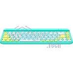 Клавиатура беспроводная A4Tech Fstyler FBK30, USB, Bluetooth/Радиоканал, зеленый