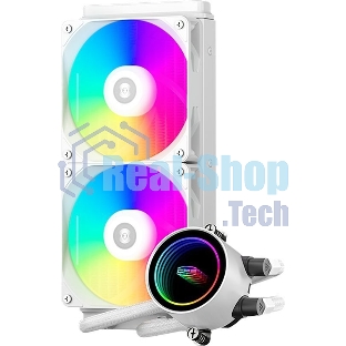 Система жидкостного охлаждения PcCooler DA240 WH ARGB Soc-AM5/AM4/1200/1700/1851 белый 4-pin Al+Cu 270W Ret (DA240-WHAWXX-GL)