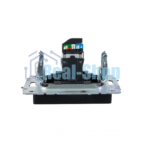 Розетка компьютерная IEK BRITE РК10-БрГ RJ45 кат.5E графит