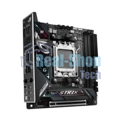 Материнская плата ASUS ROG STRIX B850-I GAMING WIFI, AM5, AMD B850, 2xDDR5, 2xM.2, 2xSATA, PCIe 4.0 x16, 1xHDMI, 1xUSB Type-C, 1x2.5Gb LAN, Wi-Fi 7, Bluetooth 5.4, 5xUSB-A 10Gbps, 1xUSB-C 20Gbps, 2xUSB-A 2.0, 3x3.5 мм, S/PDIF, 7.1, Mini-ITX