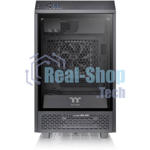 Компьютерный корпус Thermaltake The Tower 100 черный без БП ATX 2x120мм 2xUSB 3.0 1xUSB3.1 audio bott PSU
