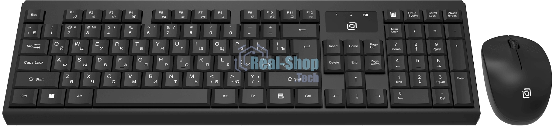 Комплект клавиатура+мышь Oklick S269W беспроводной, USB, 1600 DPI, чёрный