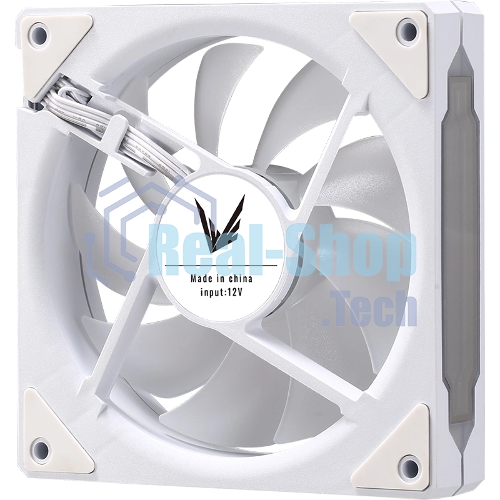 Вентилятор для корпуса Aerocool/Formula Floe 12WH ARPW ARGb белый, 120 мм, 1500 об/мин, 26.8 дБ, 4 pin