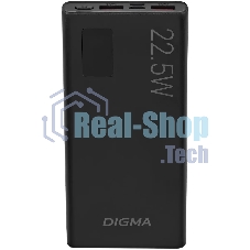 Портативный аккумулятор Digma DGPF10A 10000mAh QC3.0/PD3.0 22.5W 5A 2xUSB-A/USB-C черный