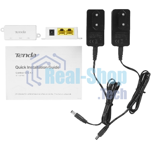 Наружная точка доступа Tenda OS3 (2-pack) (комплект 2 шт), 5 ГГц, до 867 Мбит/с, внешняя антенна 1x12dBi, IP65, PoE