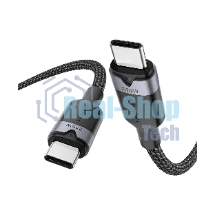 Кабель Vention USB 2.0 CM/CM - 1м. Черный 5А PD240W