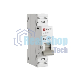 Выключатель автоматический модульный EKF M636106D 1п D 6А 6кА ВА 47-63N PROxima