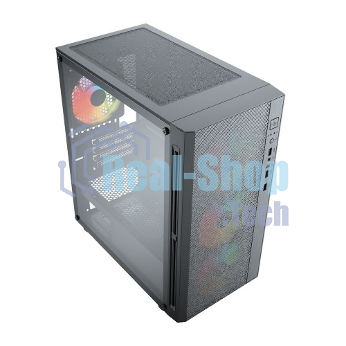 Компьютерный корпус ACD Citadel 104 ATX, черный, USB 3.0x1+USB 2.0x2+HD audio,3x12см F1 ARGb fans at front(Slave fans),1x12см F1 ARGb fan at rear (Master fan)