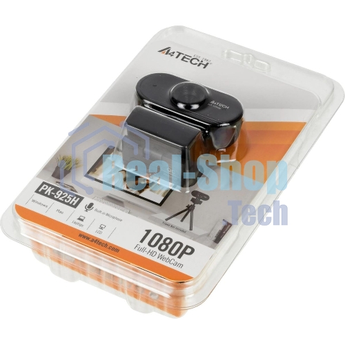 Веб-камера A4Tech PK-925H 1920x1080, 30 кадр/с, USB Type-A, микрофон, универсальное крепление