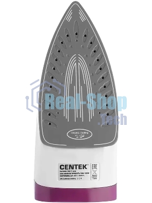 Утюг Centek CT-2348 фиолетовый, 1600 Вт, 20 г/мин, 80 г/мин, 200 мл