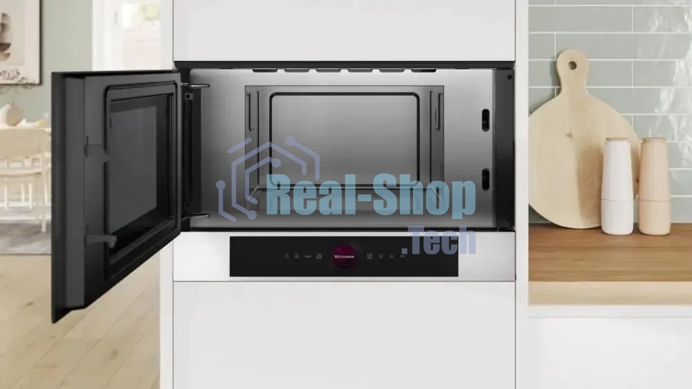 Встраиваемая микроволновая печь Bosch BFL7221W1 белый, 21 л, 900 Вт, переключатели - сенсор, поворотный механизм