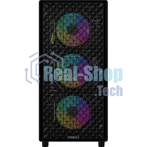 Компьютерный корпус Aerocool/Formula MANA DYNAMIC черный без БП ATX 6x120мм 2xUSB 3.0 1xUSB3.1 audio bott PSU