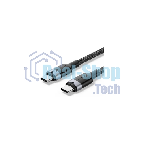 Кабель Vention USB 2.0 CM/CM - 1м. Черный 5А PD240W