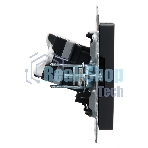 Розетка компьютерная IEK BRITE РК10-БрГ RJ45 кат.5E графит