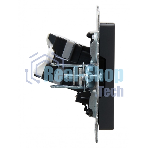 Розетка компьютерная IEK BRITE РК10-БрГ RJ45 кат.5E графит