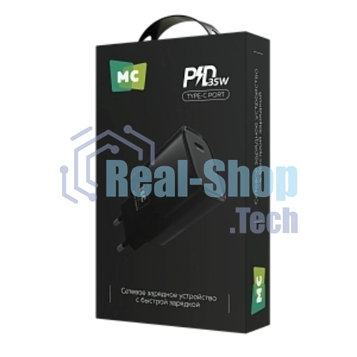 Сетевое зарядное устройство MORE CHOICE (4620202553515) NC68 1Type-C 3.0A PD 35W, черный