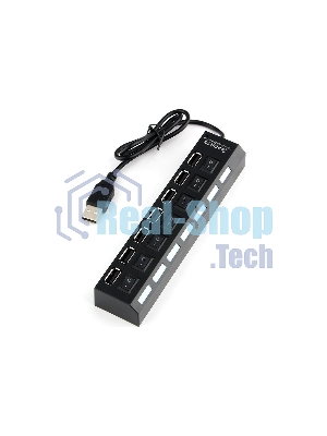 USB-концентратор Gembird UHB-U2P7-02, USB 2.0, USB 7 портов, USB/Адаптер: 5 В / 2 A