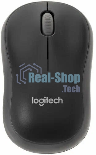 Мышь беспроводная Logitech M186 черный/серый, 1000 dpi, радиоканал, USB, кнопки - 3
