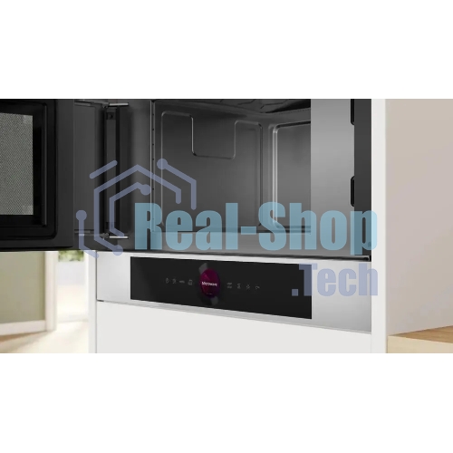 Микроволновая печь встраиваемая Bosch BFL7221W1 белый, 21 л, 900 Вт, переключатели - поворотный механизм/сенсор