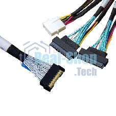 Кабель Amphenol RMC74-2464 Cable MCIO x8 74P (прямой Straight Type) -TO- 2* U.2 (SFF-8639), L:80cm (CMC239)