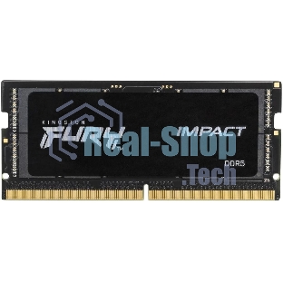 Оперативная память Kingston Fury Impact, DDR5, 16Gb (1x16Gb), 6400MHz, CL38, ECC, SO-DIMM, с радиатором, черный
