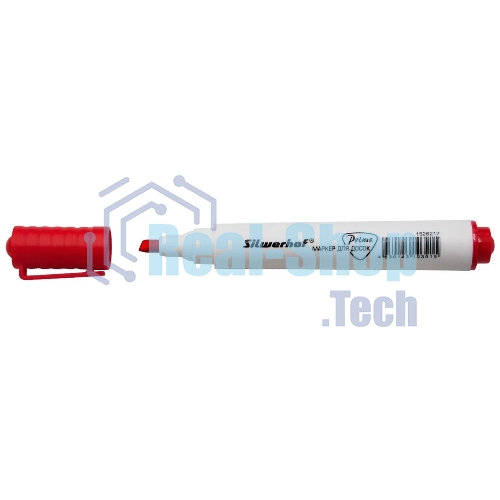 Маркер для досок Silwerhof Prime+, скошенный пишущий наконечник, 2-5мм, красный, коробка