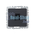 Розетка компьютерная IEK BRITE РК10-БрГ RJ45 кат.5E графит