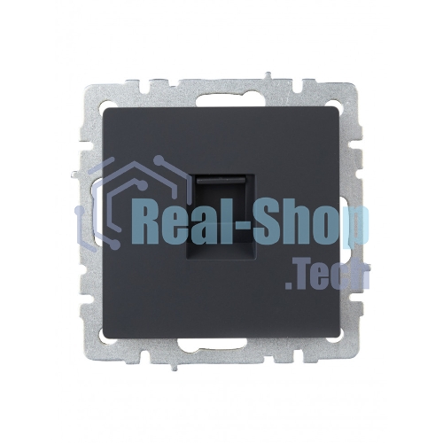 Розетка компьютерная IEK BRITE РК10-БрГ RJ45 кат.5E графит