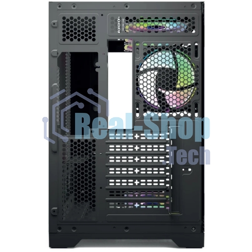 Компьютерный корпус Forza Forza FZ-G42B Seaview TG ATX Case, black, w/o psu, Curved Tempered glass front panel, 1x3,5