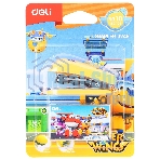Степлер настольный Deli E0249 Super Wings 24/6 26/6 (12 листов), ассорти, 40 скоб, металл/пластик блистер