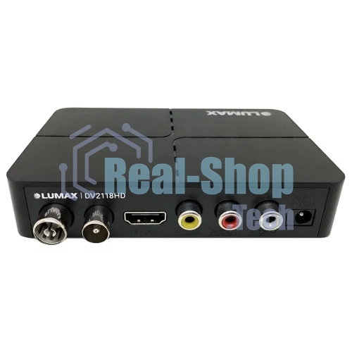 Приставка для цифрового ТВ LUMAX DV2118HD черный, DVB-T2, DVB-T, DVB-C, HDMI, USB 2.0