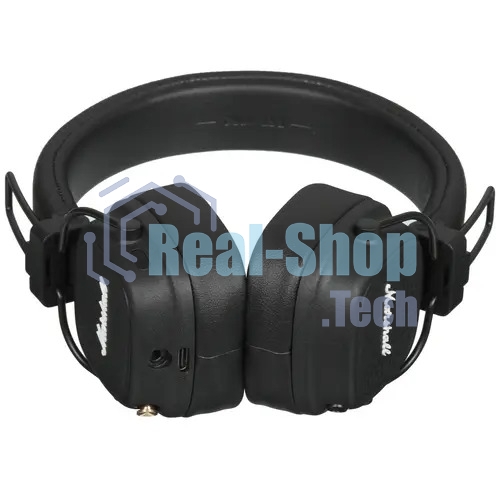 Беспроводные/проводные наушники Marshall Major V черный, накладные, Bluetooth + проводной, беспроводная зарядка, до 100 ч