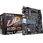 Материнская плата Gigabyte A520M S2H, AM4, AMD A520, 2xDDR4, 4xSATA, 1xM.2, 1xPCIe 3.0 x16, 2xPCIe x1, 1xHDMI, 1xDVI-D, 1xVGA, 1x 1Gb LAN, 4xUSB-A 3.2 Gen 1, 2xUSB-A 2.0, 3x3.5 мм, 7.1, mATX