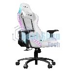 Кресло KFA2 Gaming Chair 01 RGB SE белый, экокожа, RGB-подсветка, подголовник