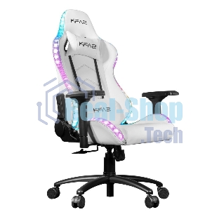 Кресло KFA2 Gaming Chair 01 RGB SE белый, экокожа, RGB-подсветка, подголовник