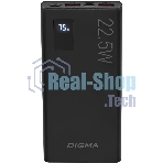 Портативный аккумулятор Digma DGPF10A 10000mAh QC3.0/PD3.0 22.5W 5A 2xUSB-A/USB-C черный