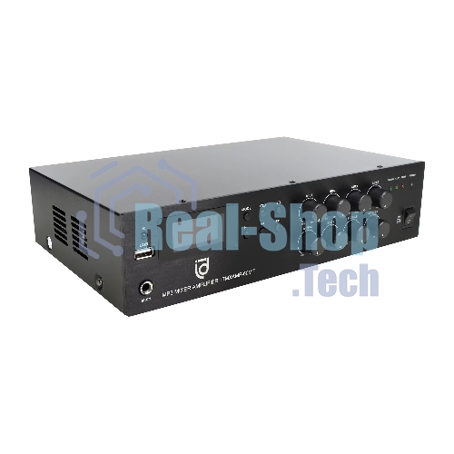 Микшер-усилитель Intrend ITMXAMP-60MT MP3, FM тюнер, USB, Bluetooth, 2хMic/3хLine входы, 1хLine выход,60 Вт, 4/8Ом/100V, IR-пульт в комплекте