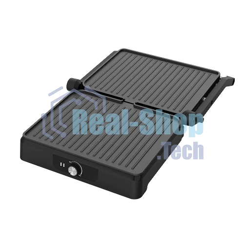 Гриль электрический Topdevice EG1/2200 Вт/0-240 °C/раскрытие на 180 °C/несъемные панели/черно-серебристый (TDSEG001_BK)