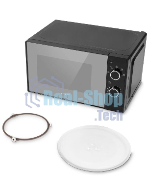 Микроволновая печь Vitek VT-MW2020 черный/хром, 20 л, 700 Вт, переключатели — поворотный механизм
