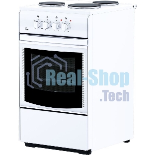 Плита электрическая Flama AE 1304 W белый, конфорок 3 шт, духовка 50 л, 50 см x 85 см x 60 см