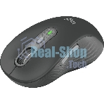 Мышь беспроводная Logitech M750 L Large графитовый, 4000 dpi, радиоканал, Bluetooth, USB, кнопки - 5