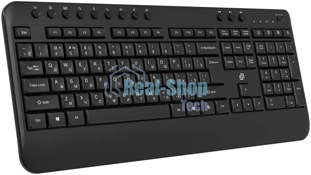 Клавиатура Oklick K257W беспроводная, радиоканал, чёрный