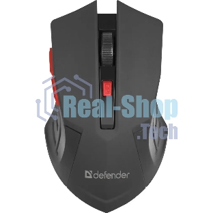 Мышь беспроводная Defender Accura MM-275 красный, 1600 dpi, радиоканал, USB, кнопки - 6