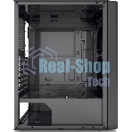 Корпус без блока питания PCCOOLER MA100 MESH BK, Mesh Mid Tower, черный, TG, 0.4 SPCC, 3x120мм ARGb ATX, mATX, mITX 160/310/180мм 2x2.5