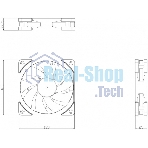 Кулер для корпуса Thermalright TL-C12RW-S V2 Reverse (120x120x25mm, 4-pin PWM, ARGB, 58CFM, 25.6dBA, 1500RPM, White)