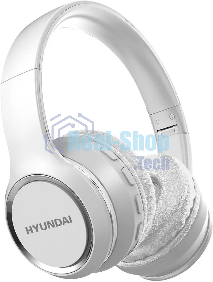 Гарнитура Hyundai H-HP103 белый, беспроводная, Bluetooth, до 6 ч