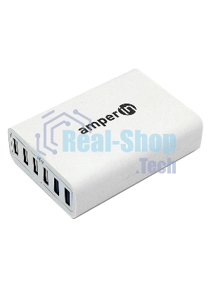 Блок питания (сетевой адаптер) Amperin Quick Charge 6-port QC 3.0 USB (YDS-TC060-4-2-0), белый