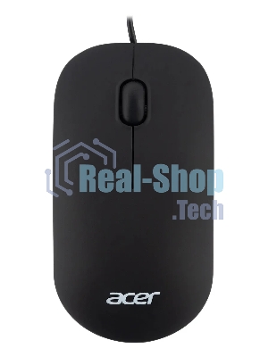 Мышь проводная Acer OMW122 черный, 1200 dpi, USB, кнопки - 3